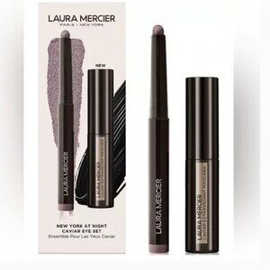 Laura Mercier Caviar Stick Eye Set Amethyst Shimmer Full Size + Mini Mascara NEW